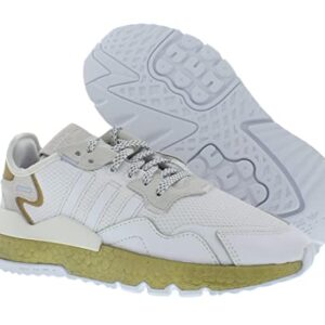 adidas Nite Jogger W Footwear White/Periwinkle/Gold Metallic 8 B (M)