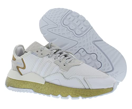 adidas Nite Jogger W Footwear White/Periwinkle/Gold Metallic 8 B (M)