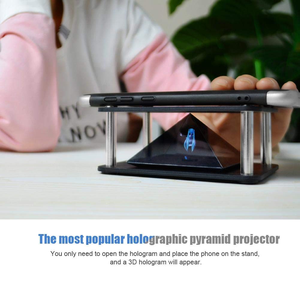 Smartphone Hologram Projector, Universal Holographic Smartphone Screen Suitable All Smartphones, Holographic Prism(Bracket)