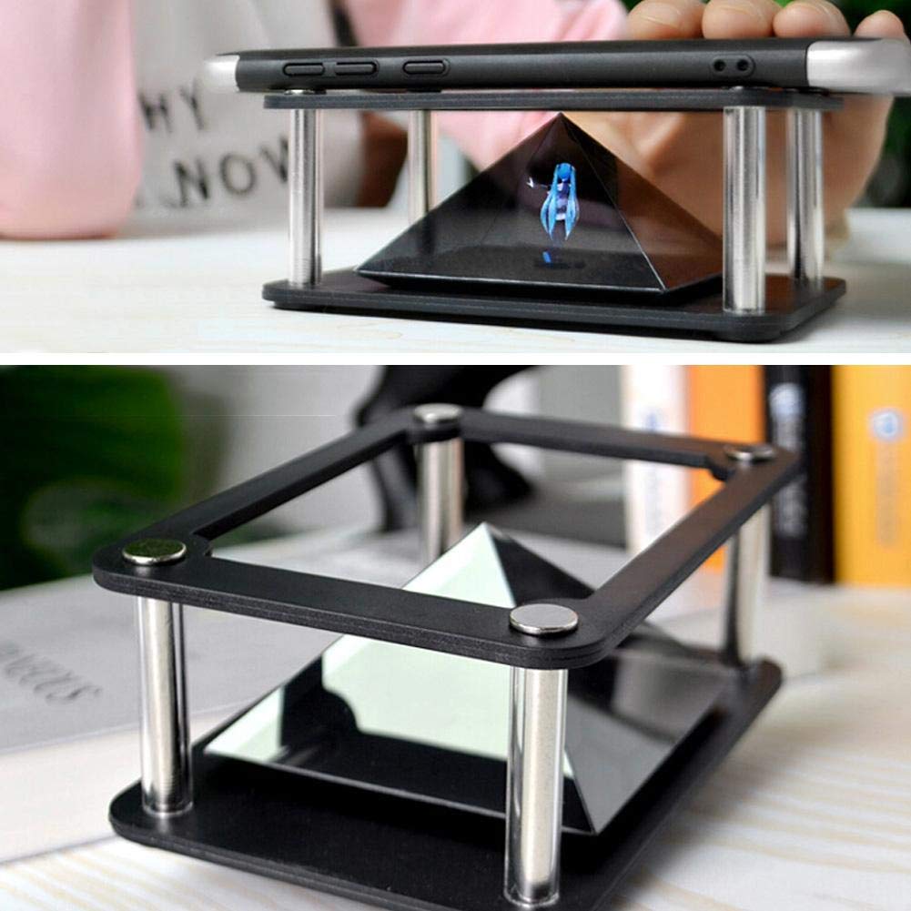 Smartphone Hologram Projector, Universal Holographic Smartphone Screen Suitable All Smartphones, Holographic Prism(Bracket)