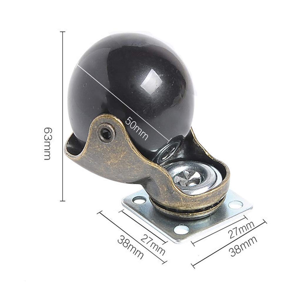 AAGUT 2 Inch Ball Casters Heavy Duty Vintage 360 Degree Swivel Plate Caster Replacement for Furniture Cabinets, Office Chairs,Table Legs Set of 4