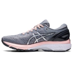 asics women's gel-kayano 27 running shoes, 6, sheet rock/pure silver