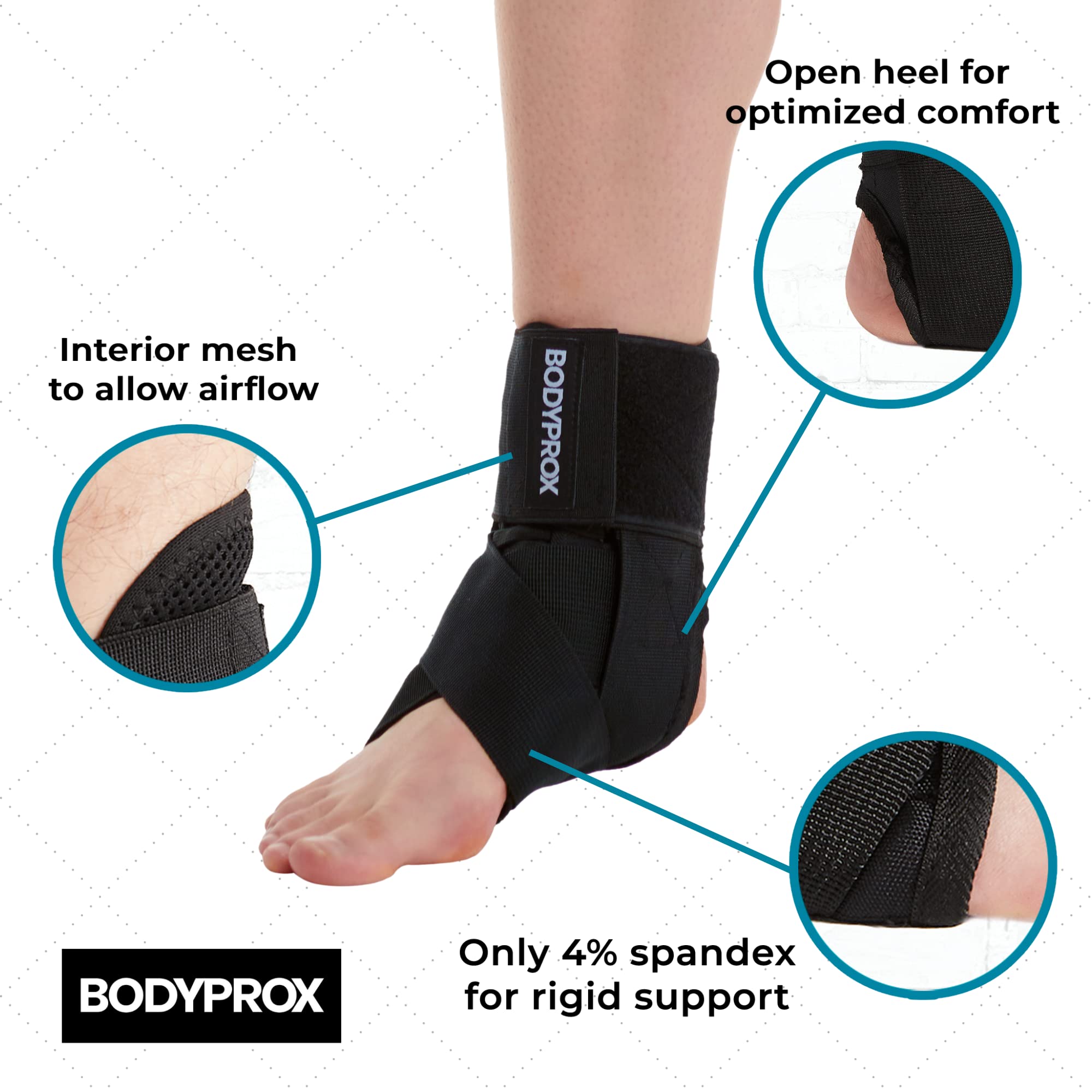 Ankle Brace for Women and Men, Lace Up Ankle Support Brace Stabilizer For Sprained Ankle (Medium)
