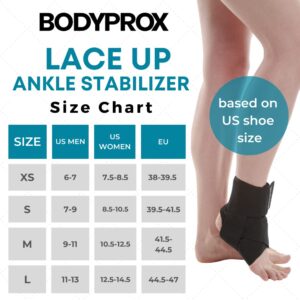 Ankle Brace for Women and Men, Lace Up Ankle Support Brace Stabilizer For Sprained Ankle (Medium)