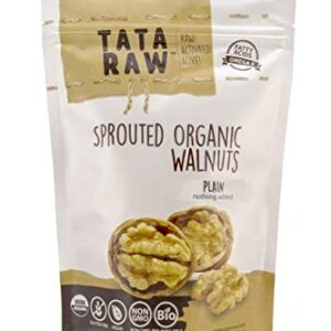 TATA RAW - Sprouted Organic Walnuts - PLAIN. Nothing added -1 lb. Soaked & Air dried SUPER QUALITY. Raw. Alive. Activated. Fresh