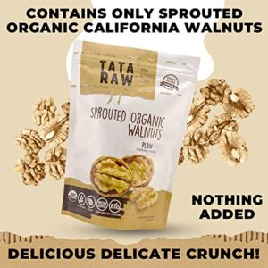 TATA RAW - Sprouted Organic Walnuts - PLAIN. Nothing added -1 lb. Soaked & Air dried SUPER QUALITY. Raw. Alive. Activated. Fresh