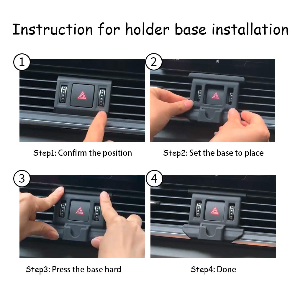 LUNQIN Car Phone Holder for 2017-2024 Audi Q5, 2018-2024 SQ5 Sportback Auto Accessories Navigation Bracket Interior Decoration Mobile Cell Phone Mount