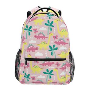 mr.lucien pink dinosaur backpack school bag bookbag for boys girls 2021375