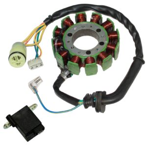 caltric stator and pickup coil compatible with honda trx300fw fourtrax 300 1988-200012 pol