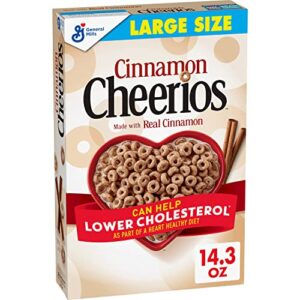 cinnamon cheerios, heart healthy cereal, large size, 14.3 oz
