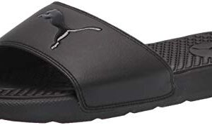 PUMA womens Cool Cat Sport Slide Sandal, Black, 8 US