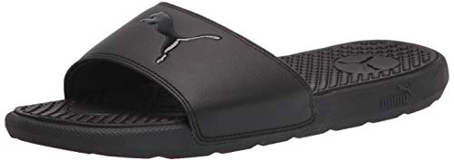 PUMA womens Cool Cat Sport Slide Sandal, Black, 8 US