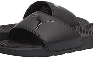 PUMA womens Cool Cat Sport Slide Sandal, Black, 8 US