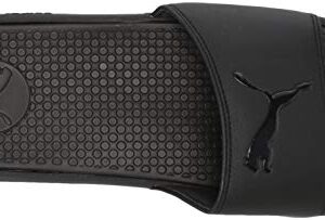 PUMA womens Cool Cat Sport Slide Sandal, Black, 8 US