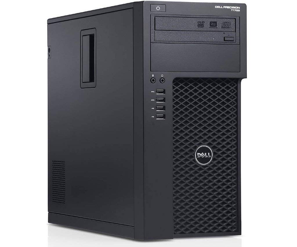 Dell Precision T1700 Tower Desktop PC, Intel Quad Core i7-4770 up to 3.9GHz, 16G DDR3, 512G SSD, DVD, WiFi, BT 4.0, Windows 10 64 Bit-Multi-Language Supports English/Spanish/French(Renewed)