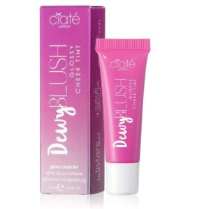 ciaté london dewy blush! glossy check tint blusher! gel-balm tint blush natural shades with fruity scents! leaving the skin with an even and healthy flush of color! choose your color! (pomegranate)
