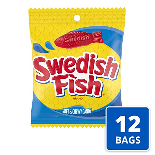 SWEDISH FISH Soft & Chewy Candy, 12 - 3.6 oz Bags