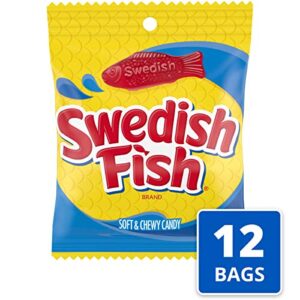 SWEDISH FISH Soft & Chewy Candy, 12 - 3.6 oz Bags