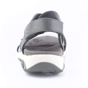 Therafit Jessica Women's Leather Adjustable Cross Strap Sandal - Blue Grey, Size 12 - for Plantar Fasciitis/Foot Pain