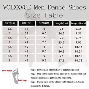 VCIXXVCE Men's Lace-up Dance Sneakers with Split Sole -Breathable Synthetic mesh -Split Sole Athletic Walking Dance Shoes Platform,White,US 8.5