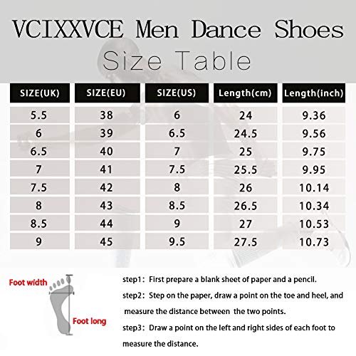 VCIXXVCE Men's Lace-up Dance Sneakers with Split Sole -Breathable Synthetic mesh -Split Sole Athletic Walking Dance Shoes Platform,White,US 8.5