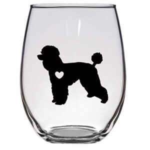 poodle wine glass, 21 oz, poodle gift, dog wine glass