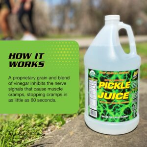 Pickle Juice Sports Drink 1 Gallon, Extra Strength - Relieves Cramps Immediately - Electrolyte Pickle Juice for Day & Night Time Cramp Relief - Bulk Pickle Juice for Leg Cramps - 1 Gallon