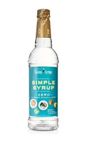 jordan's skinny syrups sugar free simple syrup - 0 calories 0 sugar 0 carbs - gluten free, keto friendly, made in the usa