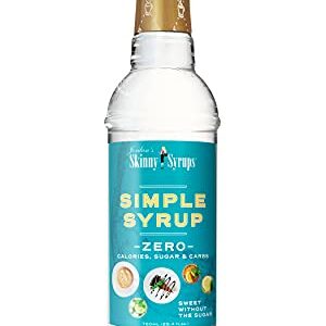 Jordan's Skinny Syrups Sugar Free Simple Syrup - 0 Calories 0 Sugar 0 Carbs - Gluten Free, Keto Friendly, Made in the USA