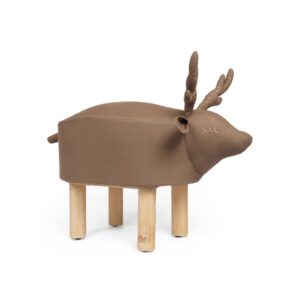 christopher knight home rivera contemporary kids deer ottoman, brown, brown, natural
