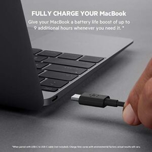 Belkin BoostCharge USB-C PD 20k mAh Power Bank, Portable iPhone Charger, Battery Charger for Apple iPhone, iPad Pro, Samsung Galaxy, & More with USB-C Cable Included - Black