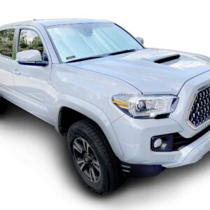 YelloPro Custom Fit Reflective Windshield Sunshade for 2016 2017 2018 2019 2020 2021 2022 2023 Toyota Tacoma, TRD Off-Road, SR, SR5, TRD Sport, TRD Pro, Limited 2Dr 4Dr Pickup, UV Reflector