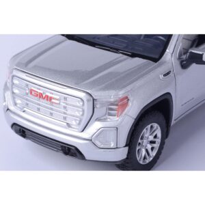 Motormax Model Compatible with GMC Sierra 1500 SLT Crew CAB 2019 Silver 1:27 DIECAST MTM79361S