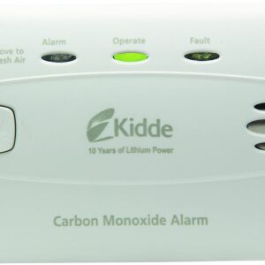 Kidde Carbon Monoxide Detector with 10-Year Battery, 3 LEDs, Replacement Indicator, Test-Reset Button