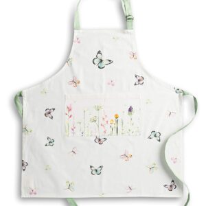 Maison d' Hermine Botanical Fresh Bundle Set 100% Cotton Apron (27.50" by 31.50") Set of 3 Kitchen Towels (20" by 27.5") and Oven Mitt (7.5" by 13")/Pot Holder (8" by 8")