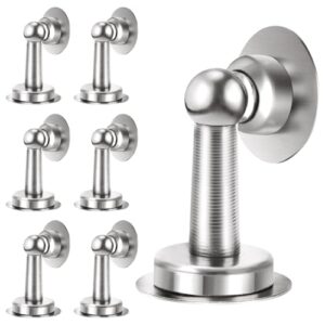 cocivivre door stopper 6 pack, magnetic door stop stainless steel, with double-sided adhesive tape for wall and floor mounting hold your door open