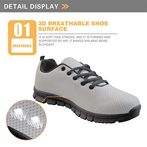 HUGS IDEA Comfortable Go Easy Walking Lace-up Sneakers Mermaid Scales Pattern Running Walking Shoes for Women Ladies Lightweight Footwear