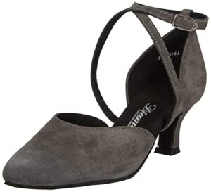 diamant women's standard & latin dance shoe, gray, 7.5 us