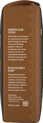 Peet's Coffee, Dark Roast Whole Bean Coffee - Major Dickason's Blend 10.5 Ounce Bag