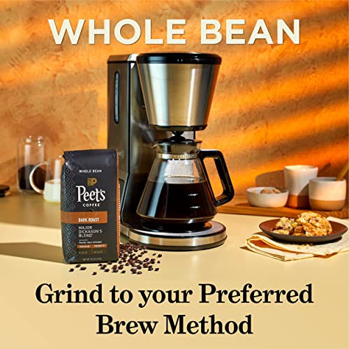 Peet's Coffee, Dark Roast Whole Bean Coffee - Major Dickason's Blend 10.5 Ounce Bag