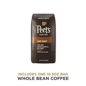 Peet's Coffee, Dark Roast Whole Bean Coffee - Major Dickason's Blend 10.5 Ounce Bag