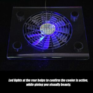 Notebook Cooler,Ultra Quiet USB Notebook Cooler,Cooling Pad Fans,with LED RGB Lights,for PS4/PS3/Laptop,Plug and Play