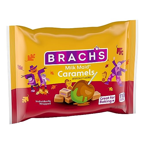 Brach’s Milk Maid Caramels, Individually Wrapped Candy, 10oz Bag