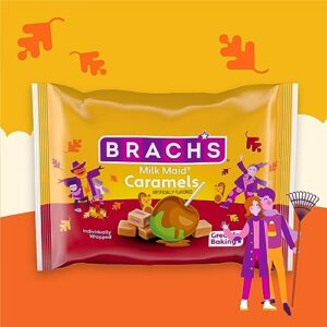 Brach’s Milk Maid Caramels, Individually Wrapped Candy, 10oz Bag