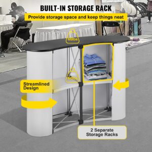 VEVOR Portable Tradeshow Podium Table Display Exhibition Counter Stand Booth Fair with Wall Bags 51" X 15.7" X 38.5"