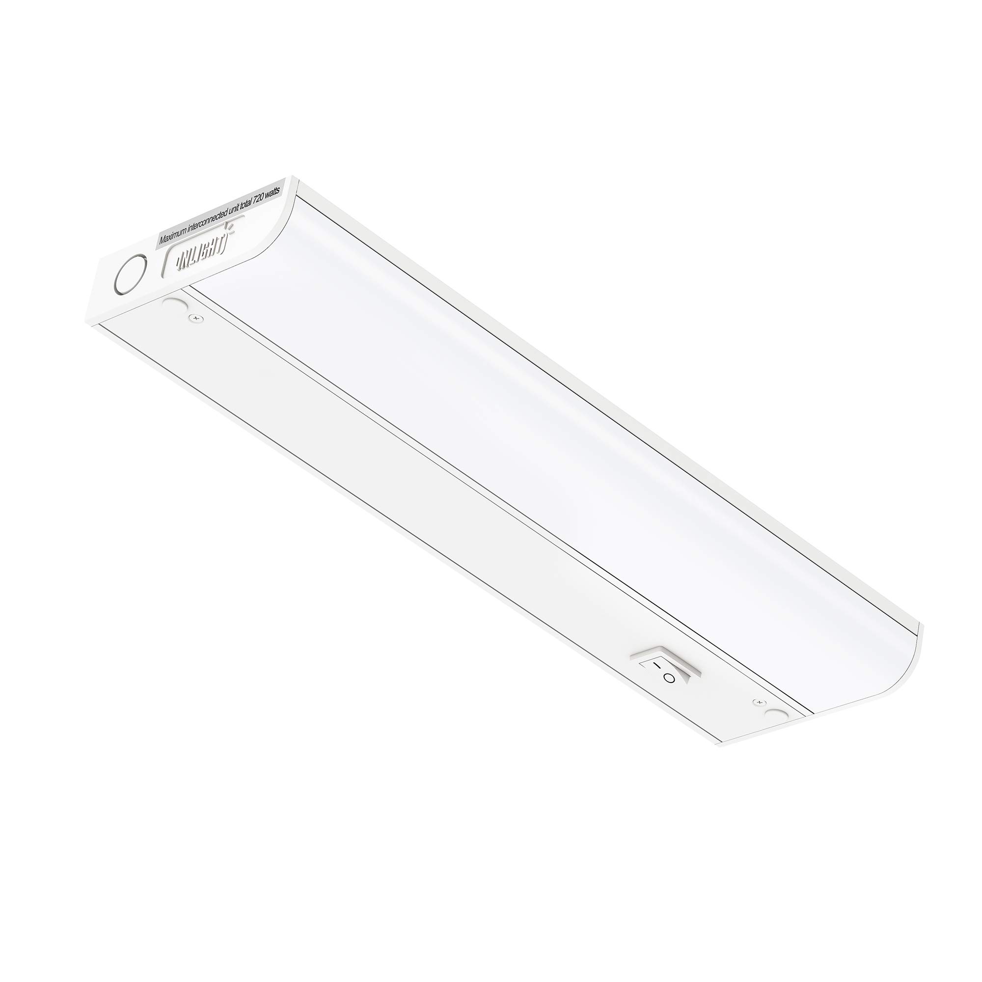 GETINLIGHT Dimmable Hardwired Only Under Cabinet LED Lights, 12-inch, Daylight White(5000k), Matte White Finished, ETL Listed, IN-0201-11-WH-50