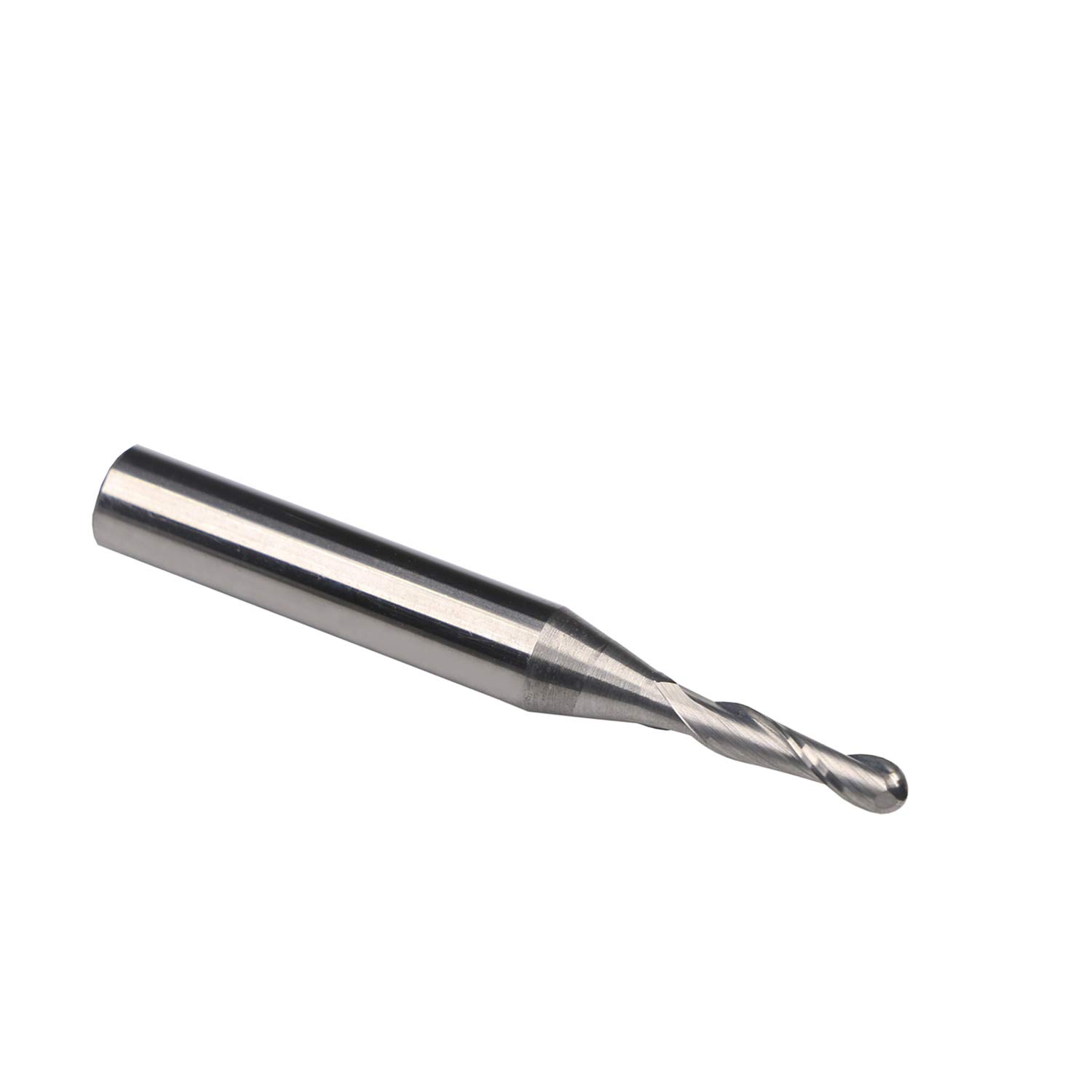 DashHound BRB218 Ball Nose Spiral Bit Solid Carbide CNC Router Bit Up Cut with 1/4 Shank, 1/8"CD X 1/2"CL X 1/4"SD X 2OL