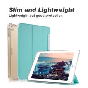 Valkit iPad Pro 9.7 Case 2016 (Old Model), Smart Slim Stand Translucent Frosted Back Cover with Pencil Holder for Apple iPad Pro 9.7 Inch (A1673 A1674 A1681) with Auto Wake/Sleep,Green