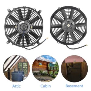 ECO-WORTHY 800CFM Solar Fan Kit, 12in 80W DC Fan Powered by 100W Solar Panel for Greenhouse, Chicken Coop, Attic, Shed, Barn - DELIVERY IN 2 OR 3 PARCELS