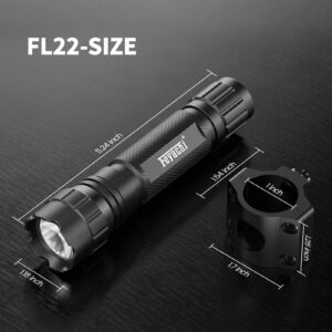 Feyachi FL22-MB Tactical Flashlight 1200 Lumen LED Weapon Light with Low Profile Mlok Flashlight Mount, Pressure Switch